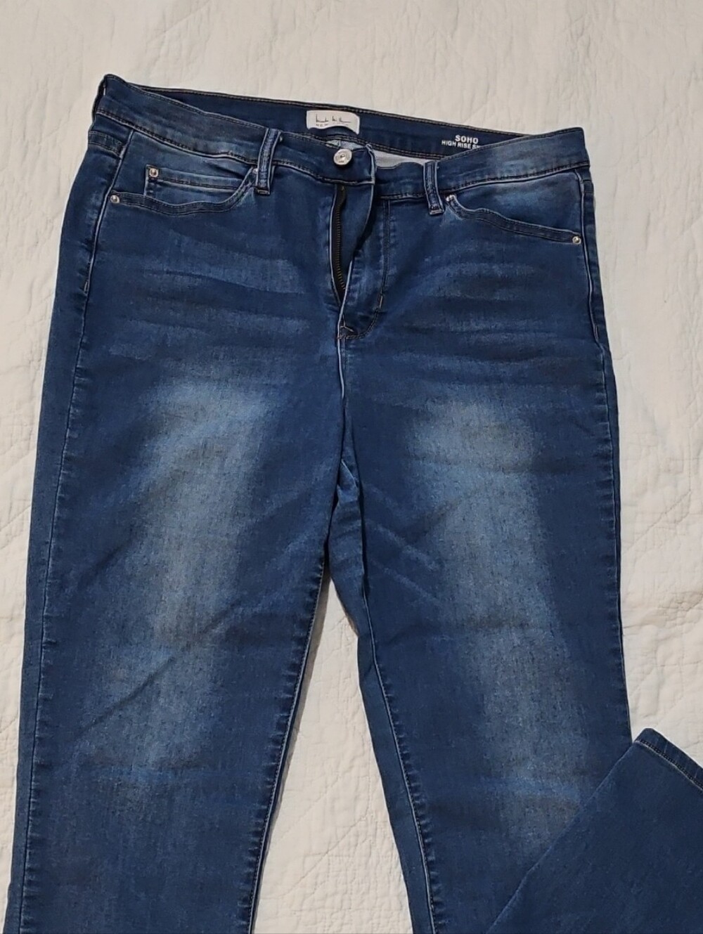 Nicole Miller New York High Rise Skinny Jeans in Mid Blue Wash